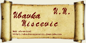 Ubavka Miščević vizit kartica